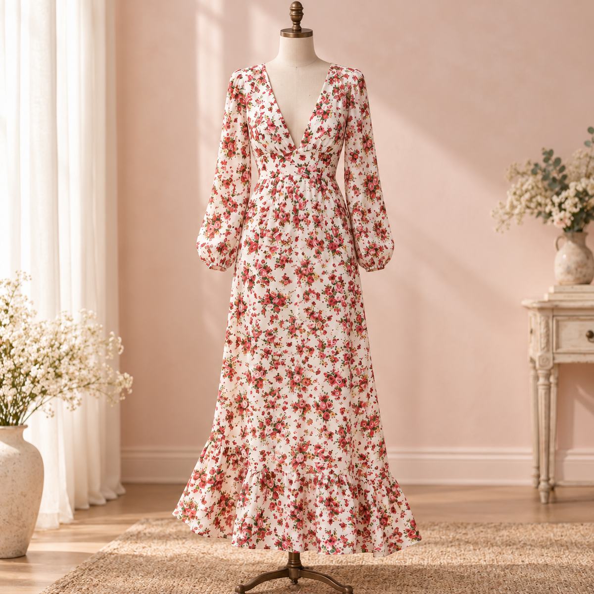 BlossomBreeze – Bohemian Swing Dress by The Nevermore – Unique Boho Dresses by The Nevermore | L