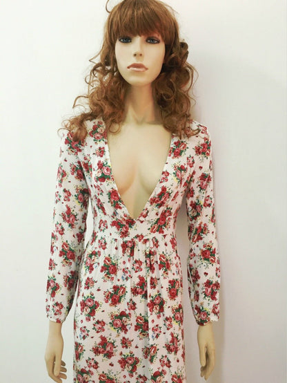 BlossomBreeze - Bohemian Swing Spring Dress by The Nevermore – Unique Boho Dresses by Nevermore Lifestyle & Tech | L Picture color