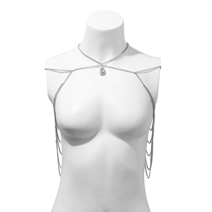 Body Chain a Jewelry with Diamonds - The Nevermore Body Chains for Women – Unique Body Chains by Nevermore Lifestyle & Tech | Silver