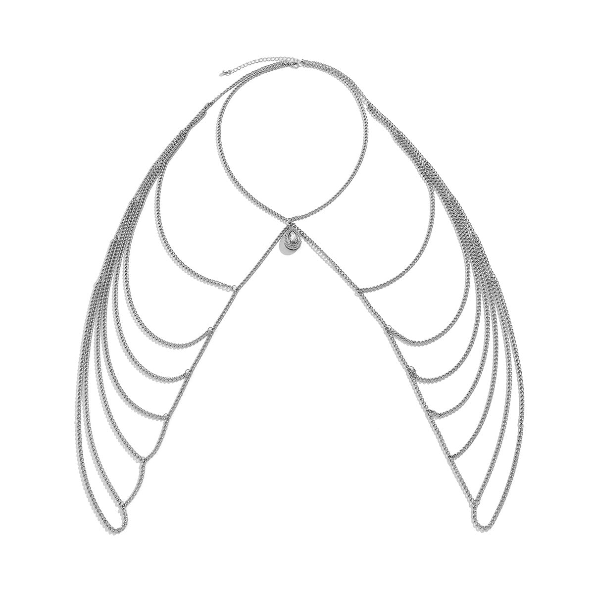 Body Chain a Jewelry with Diamonds - The Nevermore Body Chains for Women – Unique Body Chains by Nevermore Lifestyle & Tech | Silver