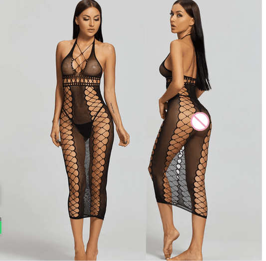 Bodystocking Sexy Lingerie - The Nevermore Bodysuits for Woman – Unique Bodysuits by Nevermore Lifestyle & Tech | One size Black