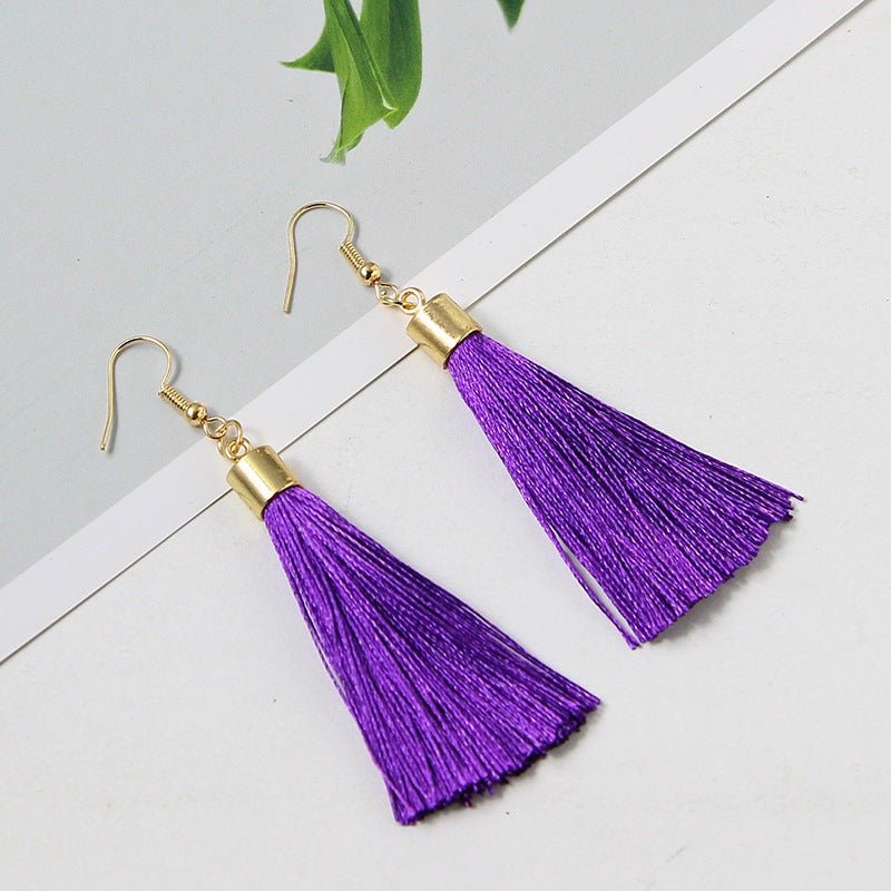 Bohemian Basic Tassel - The Nevermore Boho Earrings – Unique Boho Accessories by Nevermore Lifestyle & Tech | Army Green
