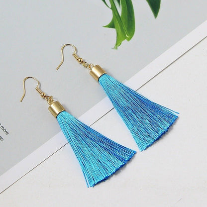 Bohemian Basic Tassel - The Nevermore Boho Earrings – Unique Boho Accessories by Nevermore Lifestyle & Tech | Blue
