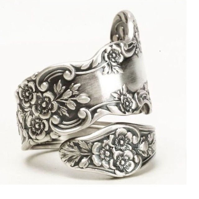 Bohemian Flower Garden - The Nevermore Boho Ring – Unique Boho Rings by Nevermore Lifestyle & Tech | Adjustable opening Patina