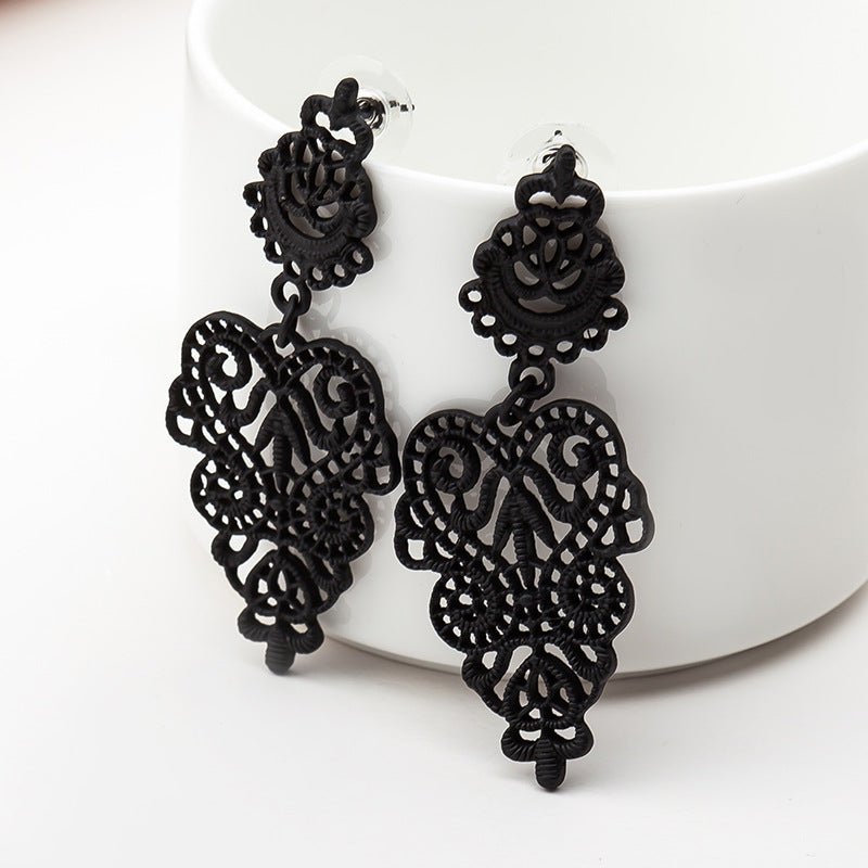 Bohemian Leaf - The Nevermore Boho Earrings – Unique Boho Accessories by Nevermore Lifestyle & Tech | Black