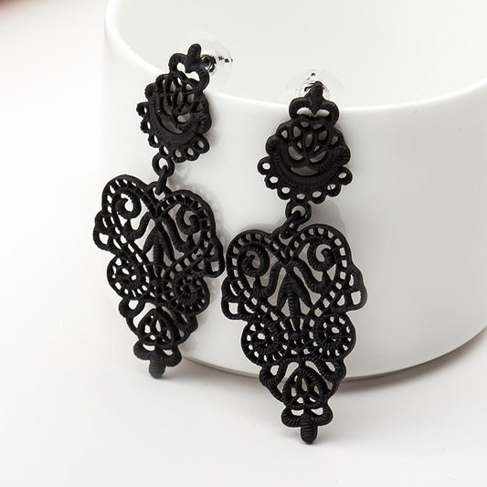Bohemian Leaf - The Nevermore Boho Earrings – Unique Boho Accessories by Nevermore Lifestyle & Tech | Black