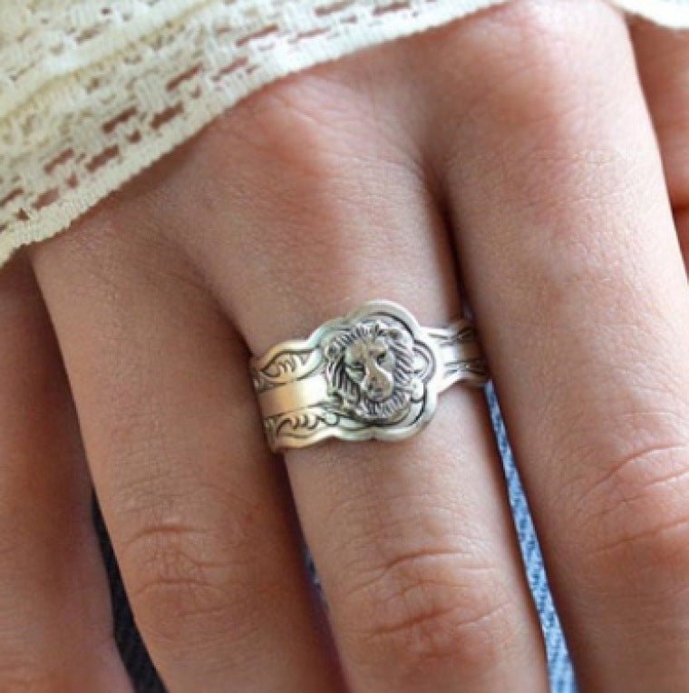 Bohemian Lion Head - The Nevermore Boho Ring – Unique Boho Rings by Nevermore Lifestyle & Tech | number 10 Silver