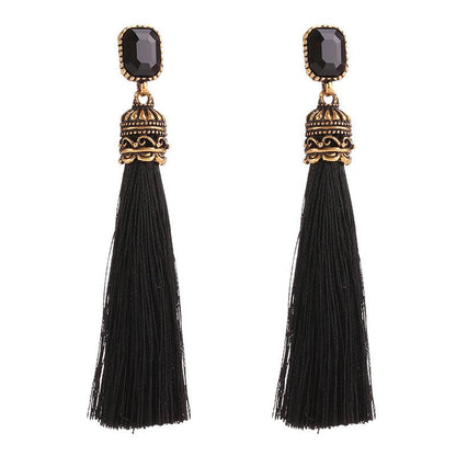 Bohemian Long - The Nevermore Boho Earrings – Unique Boho Accessories by Nevermore Lifestyle & Tech | black