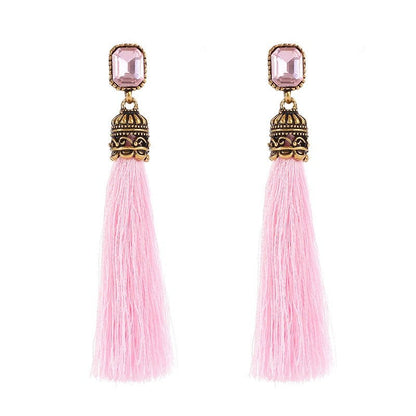 Bohemian Long - The Nevermore Boho Earrings – Unique Boho Accessories by Nevermore Lifestyle & Tech | pink