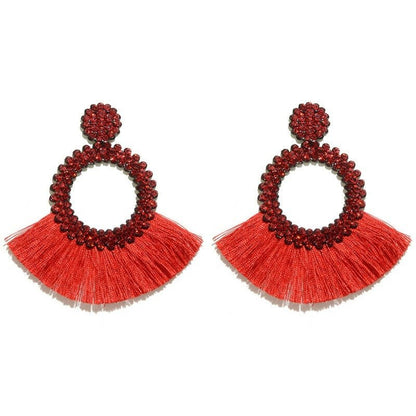 Bohemian Tassel - The Nevermore Boho Earrings – Unique Boho Accessories by Nevermore Lifestyle & Tech | Red W74997