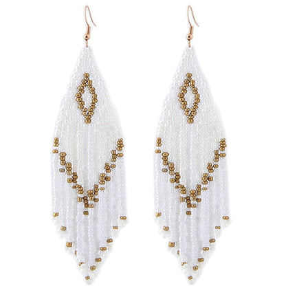 Bohemian Teardrops - The Nevermore Boho Earrings – Unique Boho Accessories by Nevermore Lifestyle & Tech | white
