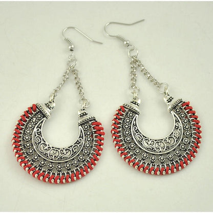 Bohemian vintage - The Nevermore Boho Earrings – Unique Boho Accessories by Nevermore Lifestyle & Tech | Red