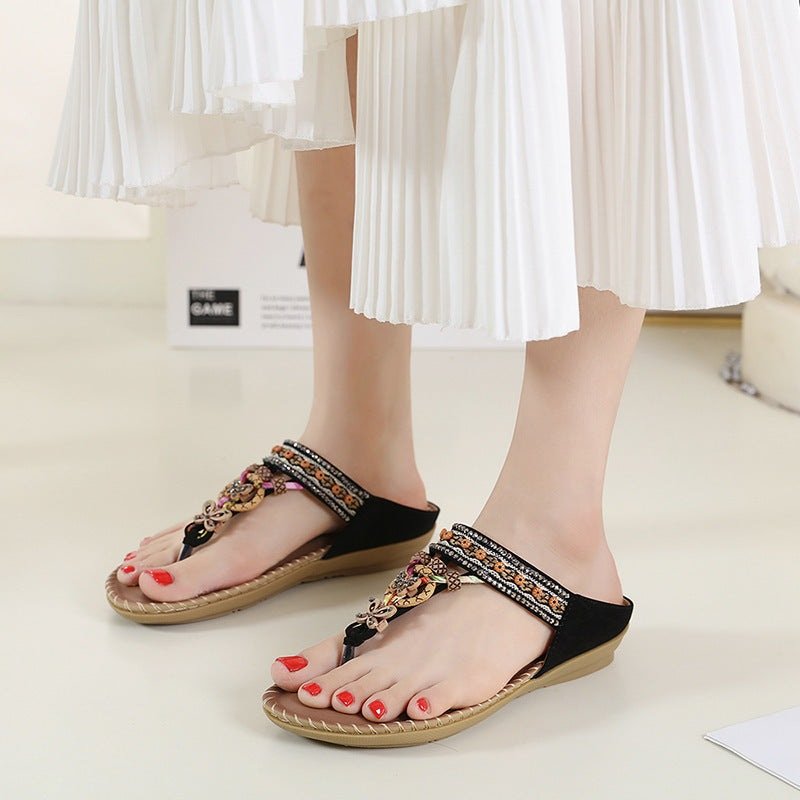 BohoEase - Ethnic Thong Beach Sandals by The Nevermore