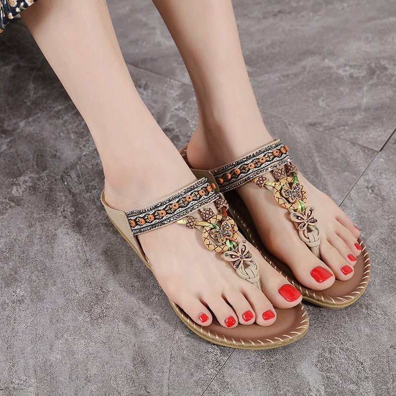 BohoEase - Ethnic Thong Beach Sandals by The Nevermore