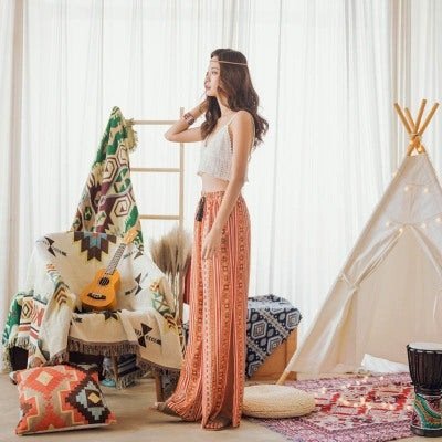 BohoFlow - Loose Pants by The Nevermore – Unique Boho Pants by Nevermore Lifestyle & Tech | L Black