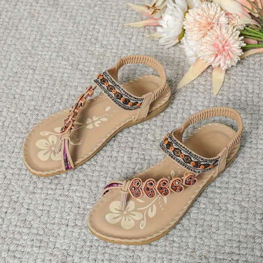 BohoGleam - Ethnic Thong Sandals by The Nevermore