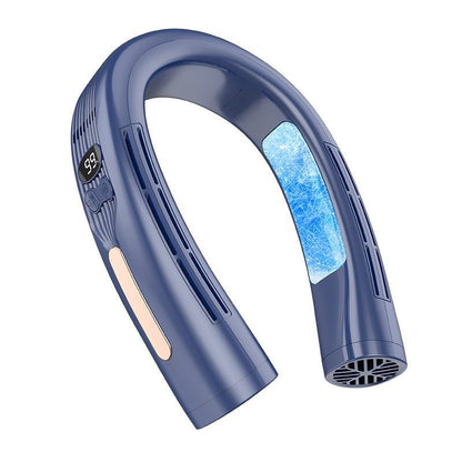 BreezeEase Neck Cooling Fan - The Nevermore Smart Gadgets – Unique Smart Gadgets by Nevermore Lifestyle & Tech | USB Royal blue