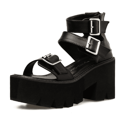 Buckle Bliss - Chic Roman Sandals for Women by The Nevermore