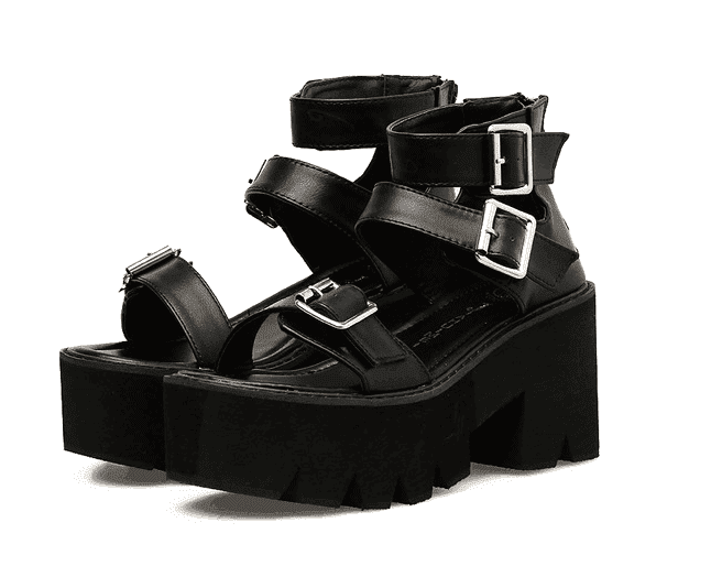 Buckle Bliss - Chic Roman Sandals for Women by The Nevermore