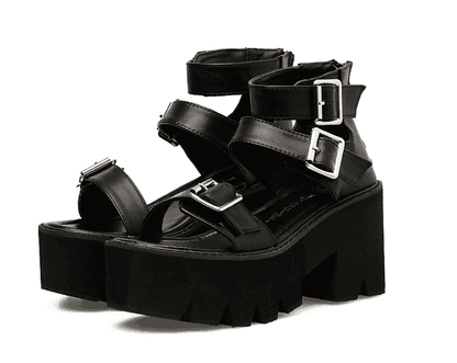 Buckle Bliss - Chic Roman Sandals for Women by The Nevermore