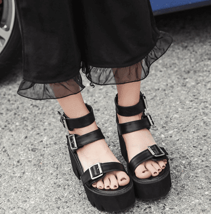 Buckle Bliss - Chic Roman Sandals for Women by The Nevermore