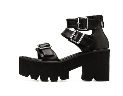 Buckle Bliss - Chic Roman Sandals for Women by The Nevermore