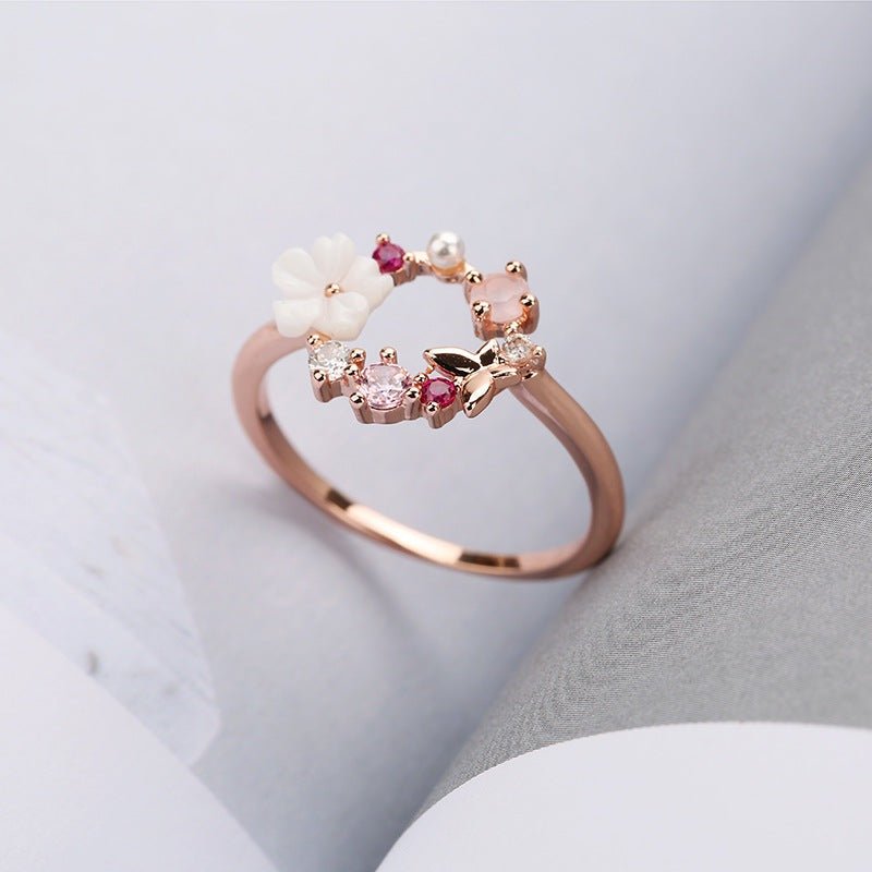 Butterfly flower - The Nevermore Ring – Unique Rings for Women by Nevermore Lifestyle & Tech | 10 number Rose Gold