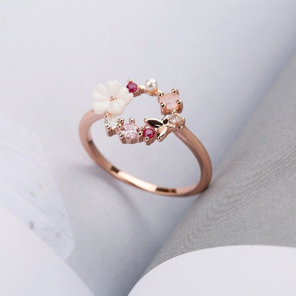 Butterfly flower - The Nevermore Ring – Unique Rings for Women by Nevermore Lifestyle & Tech | 10 number Rose Gold