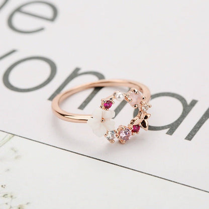 Butterfly flower - The Nevermore Ring – Unique Rings for Women by Nevermore Lifestyle & Tech | 10 number Rose Gold