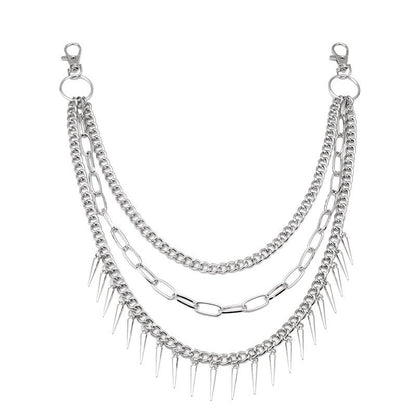 Caden - The Nevermore Chain for Pants Accessories – Unique Gothic Fashion for Men by Nevermore Lifestyle & Tech | Silver