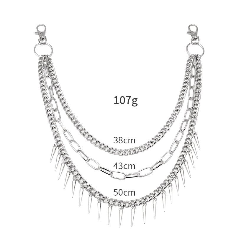 Caden - The Nevermore Chain for Pants Accessories – Unique Gothic Fashion for Men by Nevermore Lifestyle & Tech | Silver