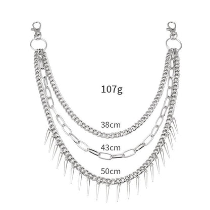 Caden - The Nevermore Chain for Pants Accessories – Unique Gothic Fashion for Men by Nevermore Lifestyle & Tech | Silver