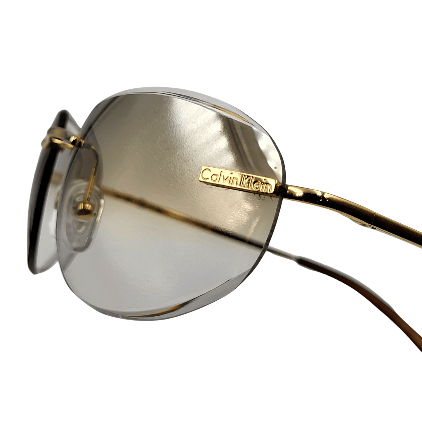 Calvin Klein Sunglasses 297S 533 Gold - Light Brown Gradient