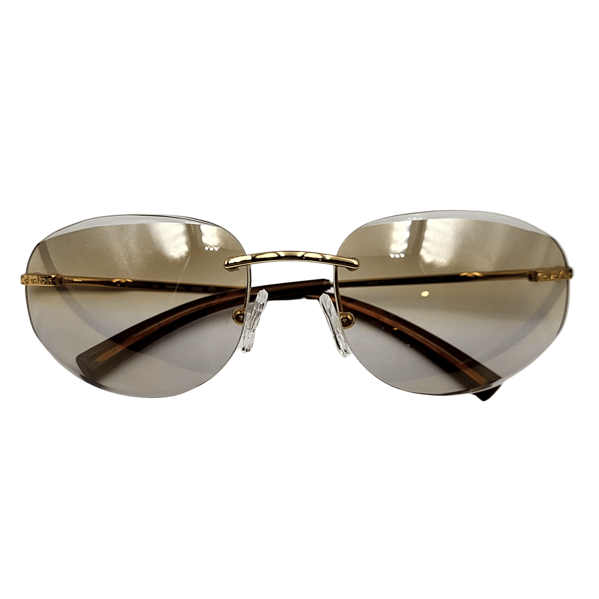 Calvin Klein Sunglasses 297S 533 Gold - Light Brown Gradient