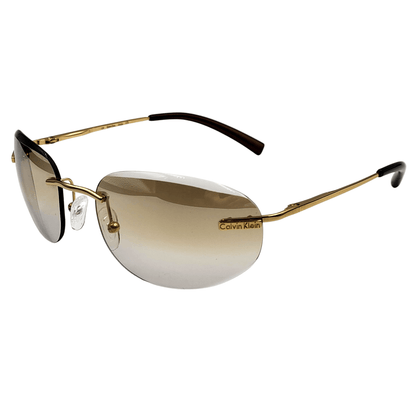 Calvin Klein Sunglasses 297S 533 Gold - Light Brown Gradient