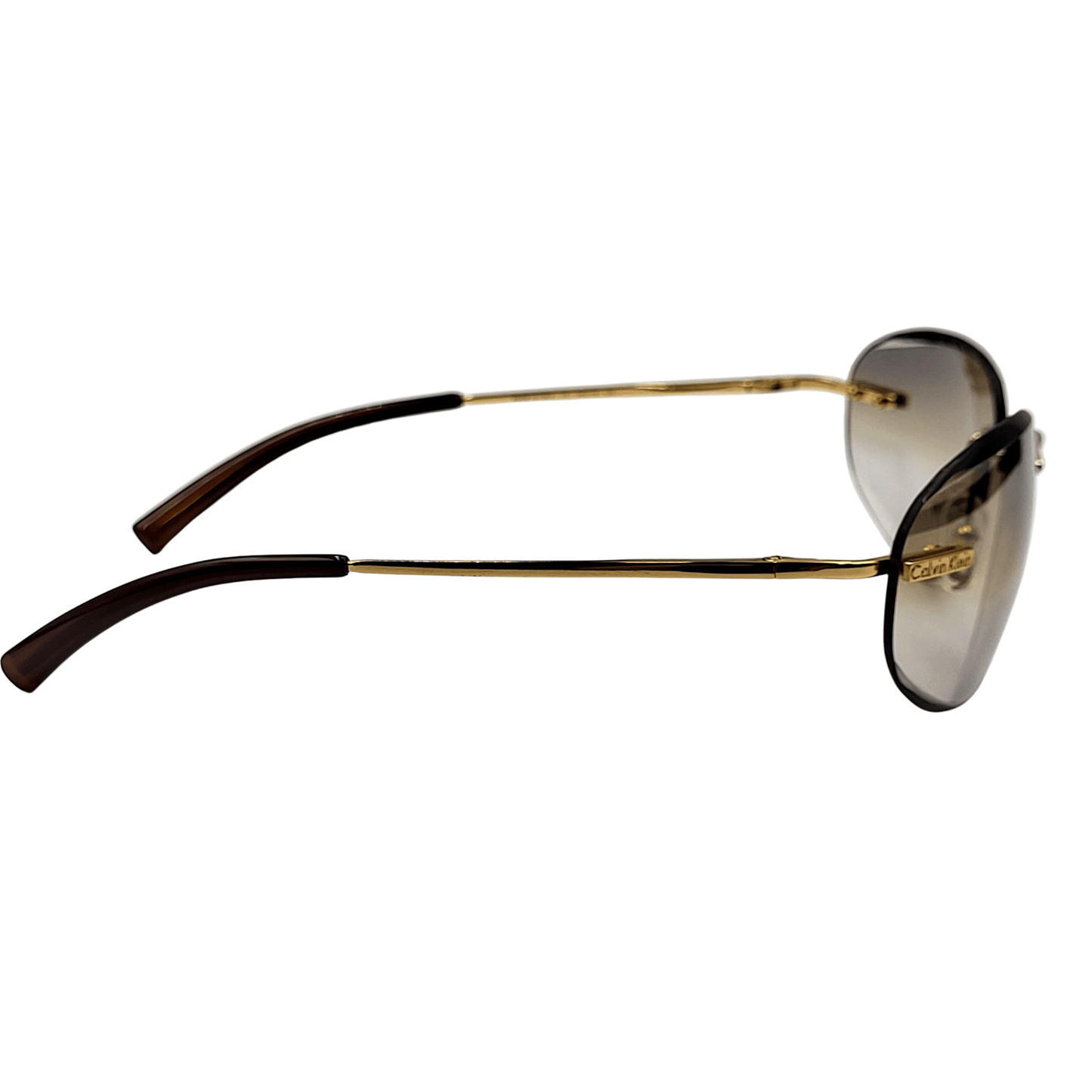 Calvin Klein Sunglasses 297S 533 Gold - Light Brown Gradient