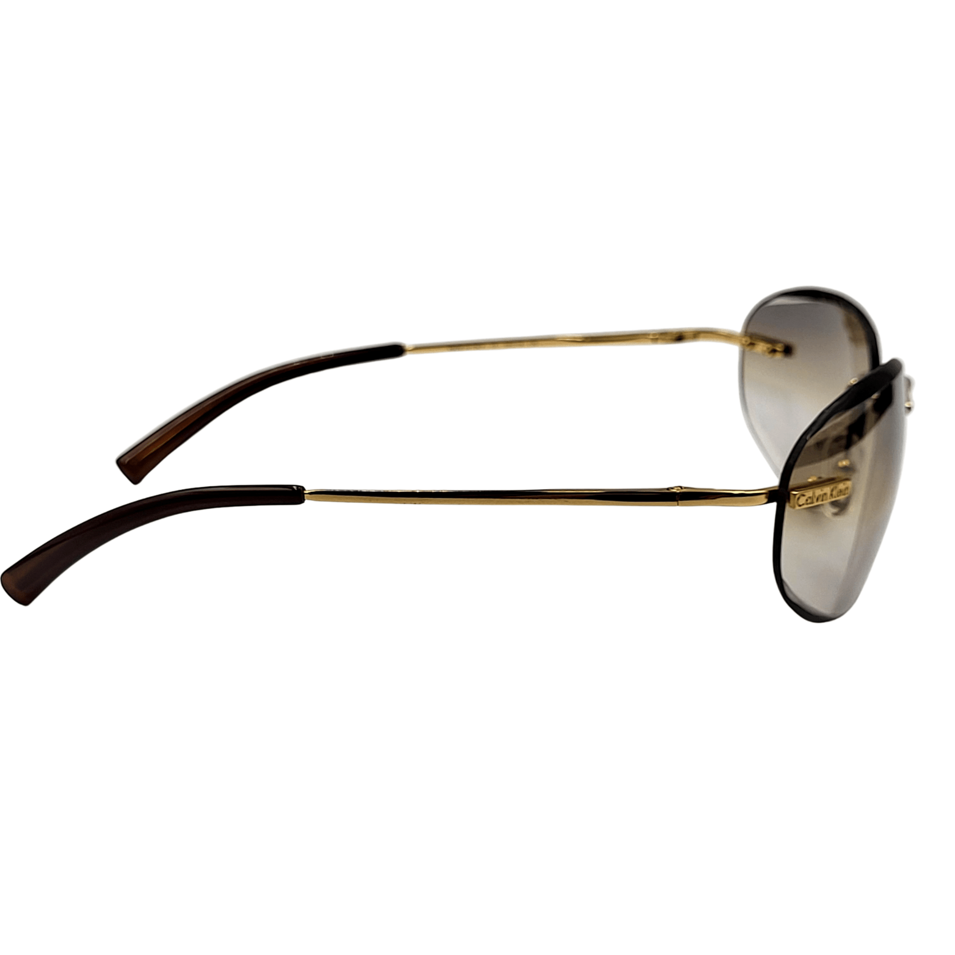 Calvin Klein Sunglasses 297S 533 Gold - Light Brown Gradient