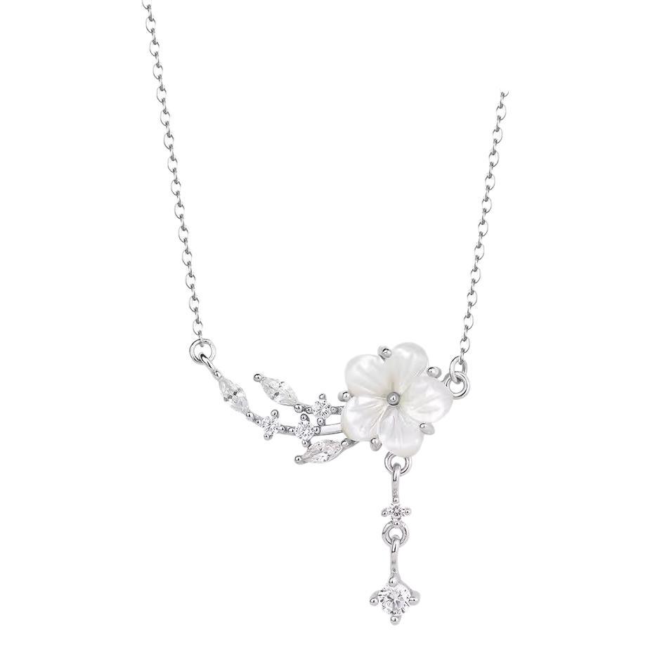 Camellia Lune – Sterling Silver Floral Necklace by The Nevermore – Unique Pendants - Necklaces by Nevermore Lifestyle & Tech | Pure Silver Gold