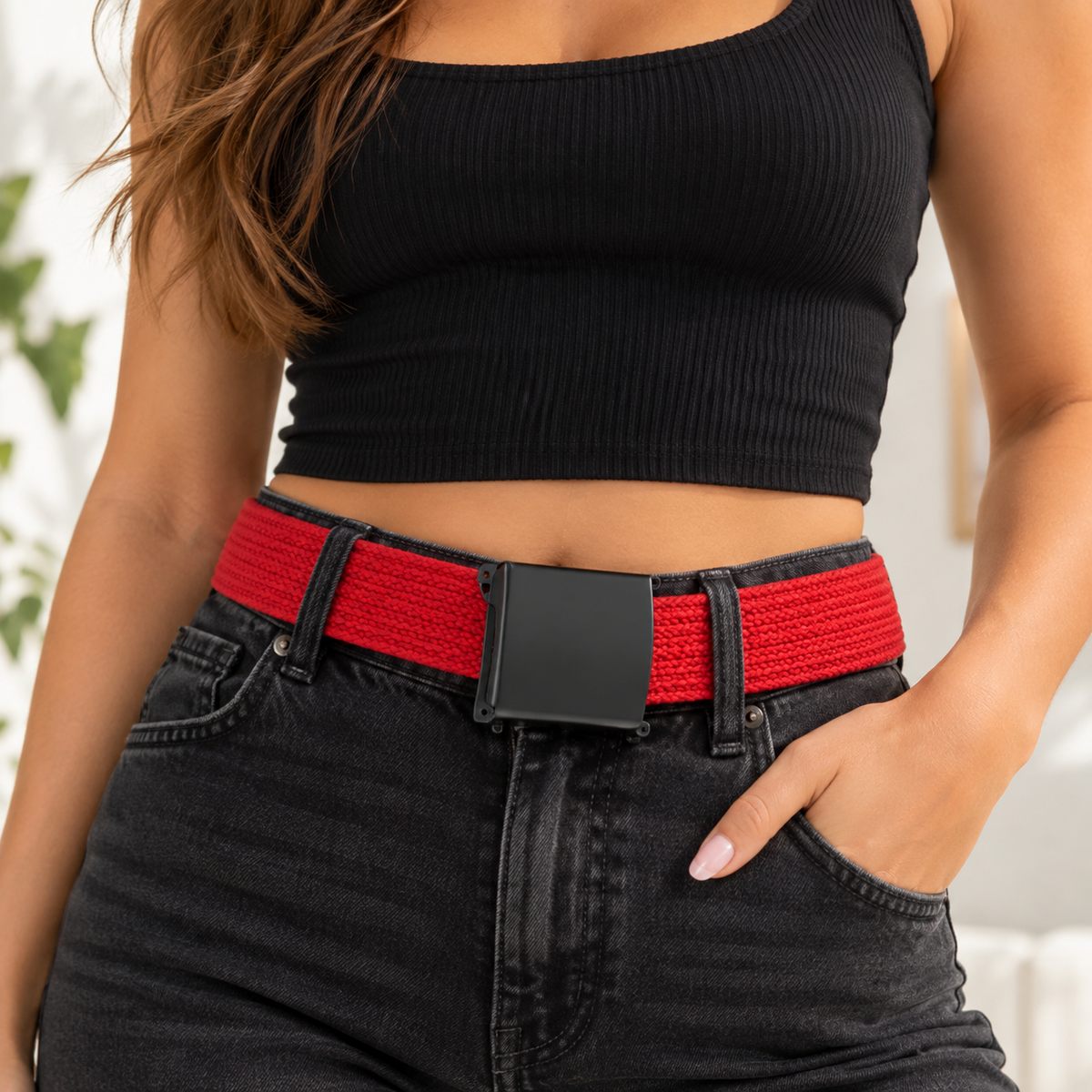 Canvas – Unisex Woven Belt by The Nevermore – Unique Belts by The Nevermore | Black buckle Black