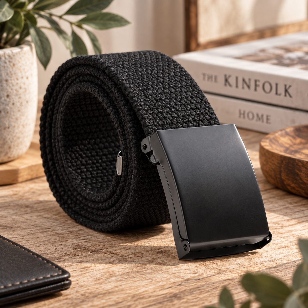 Canvas – Unisex Woven Belt by The Nevermore – Unique Belts by The Nevermore | Black buckle Black