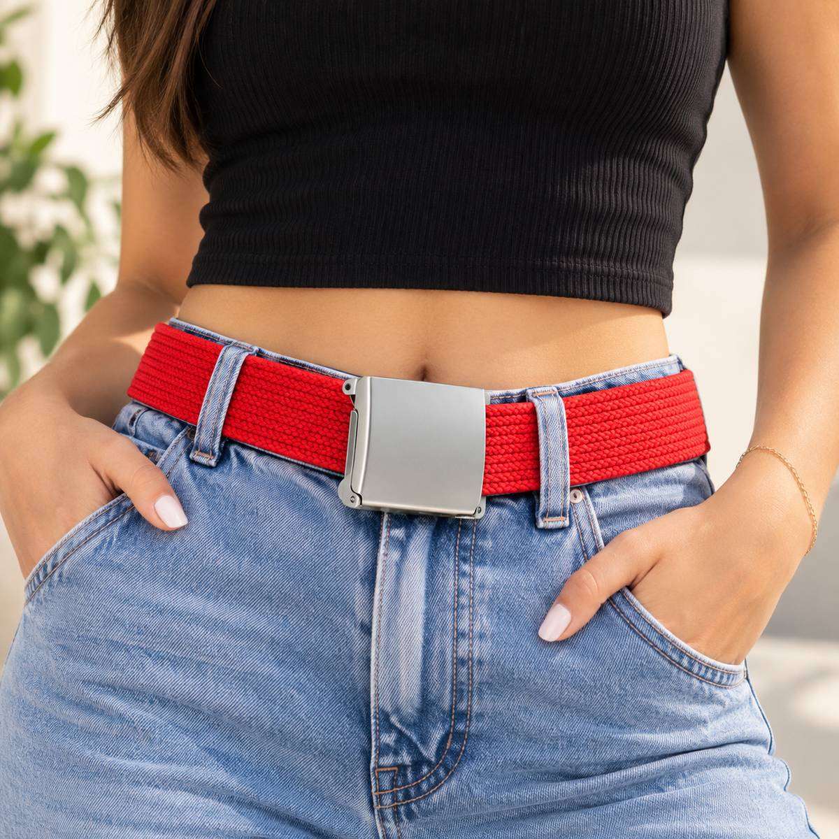 Canvas – Unisex Woven Belt by The Nevermore – Unique Belts by The Nevermore | Black buckle Black