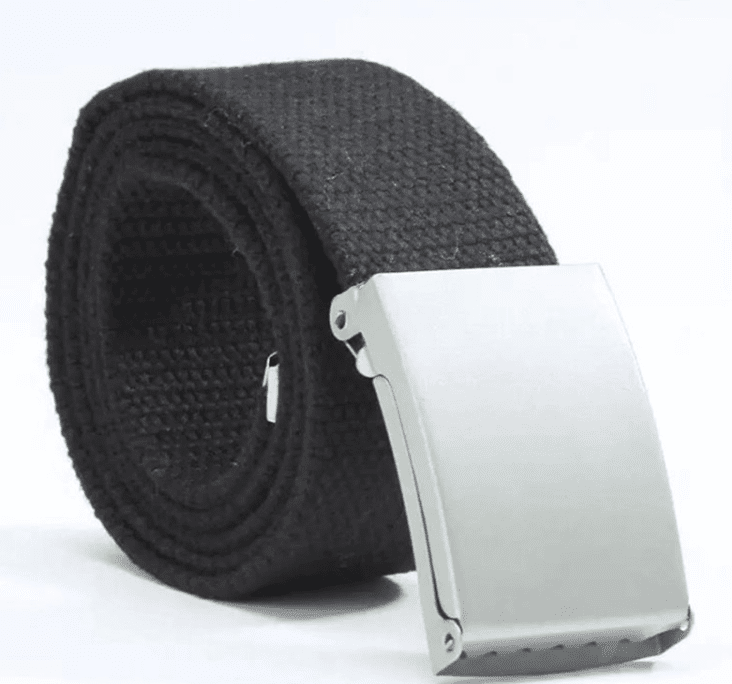 Canvas – Unisex Woven Belt by The Nevermore – Unique Belts by Nevermore Lifestyle & Tech | Silver buckle Black