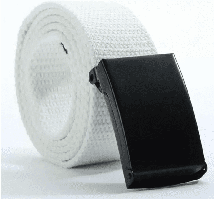 Canvas – Unisex Woven Belt by The Nevermore – Unique Belts by Nevermore Lifestyle & Tech | Black buckle White