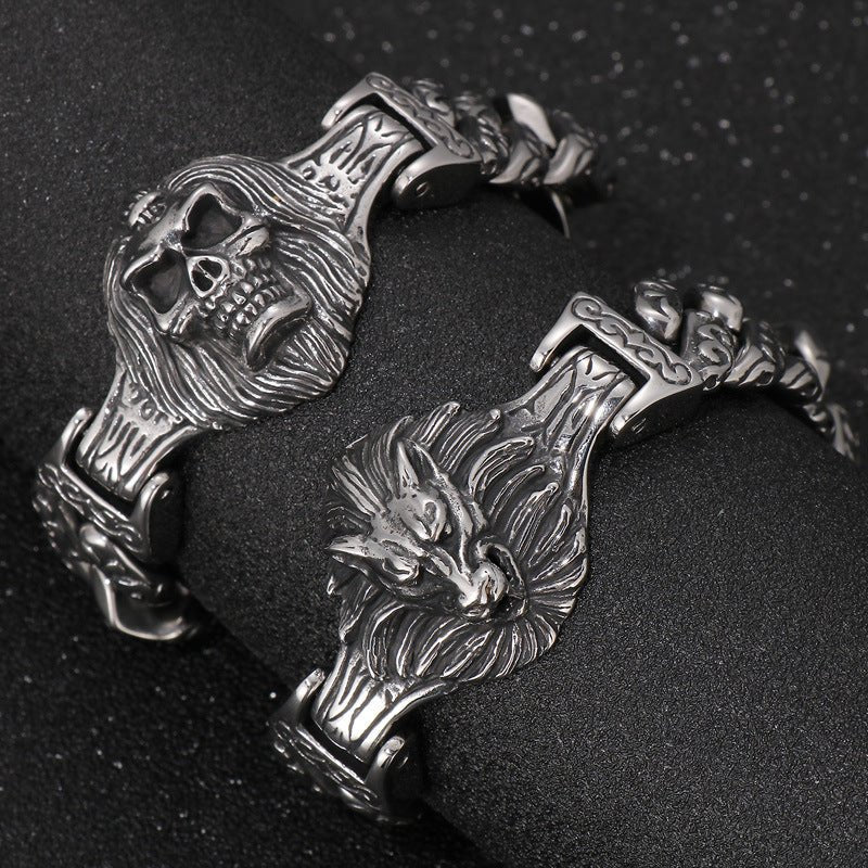Caspian Noir - The Nevermore Gothic Bracelet Titanium Steel – Unique Gothic Jewelry by Nevermore Lifestyle & Tech | KB139277KJX
