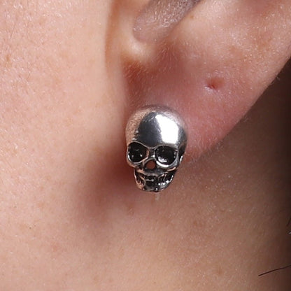 Caspian Skull Studs - The Nevermore Gothic Earrings – Unique Gothic Jewelry by Nevermore Lifestyle & Tech | V1R24 Black
