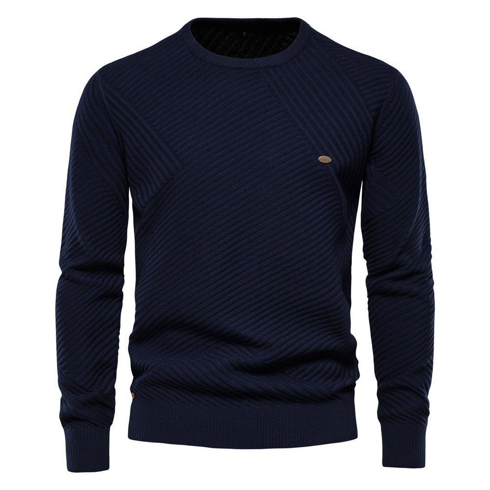 Casual long sleeve Sweater - The Nevermore Pullover for Man – Unique Pullover by Nevermore Lifestyle & Tech | L Navy Blue