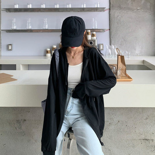 Casual Solid Color Hooded Zipper Sweater - The Nevermore Hoodies for Woman – Unique Fashion for Women by Nevermore Lifestyle & Tech | 2XL Coffee