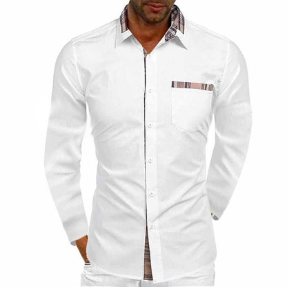 Casual Solid Color Long Sleeve Shirt - The Nevermore T-Shirts – Unique Shirts by Nevermore Lifestyle & Tech | L White