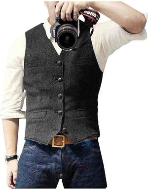 Casual Vest for Man - The Nevermore Vests for Man – Unique Vest by Nevermore Lifestyle & Tech | 2XL Black
