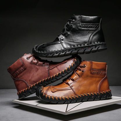 CasualLeather - Breathable Non - Slip Tooling Boots by The Nevermore – Unique Shoes by Nevermore Lifestyle & Tech | 38 Black